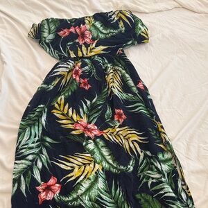 Floral Strapless Maxi Dress